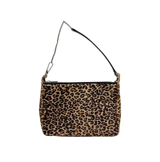 Brown Leopard Print Pony Hair Shoulder Bag