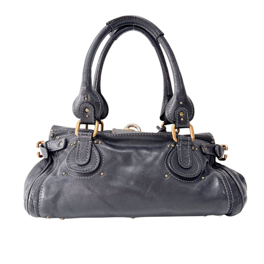 Paddington Black Leather Handbag