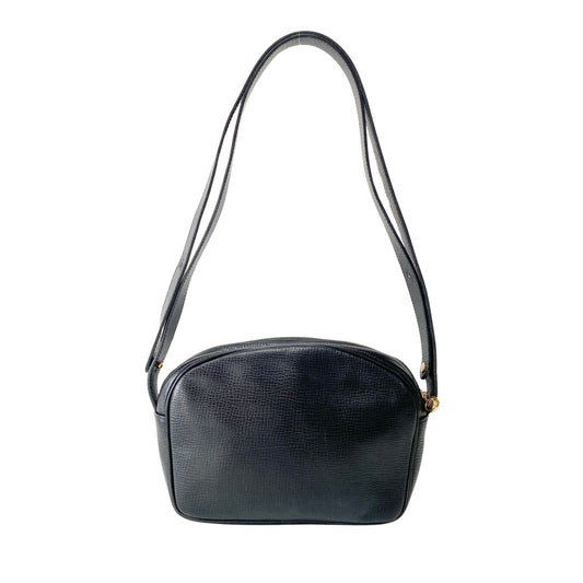 Vintage Black Leather Shoulder Bag