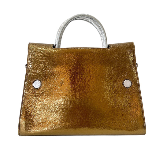 Gold Leather Handbag