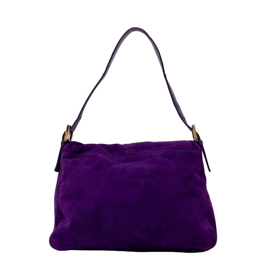 Mamma Baguette Purple Suede Shoulder Bag