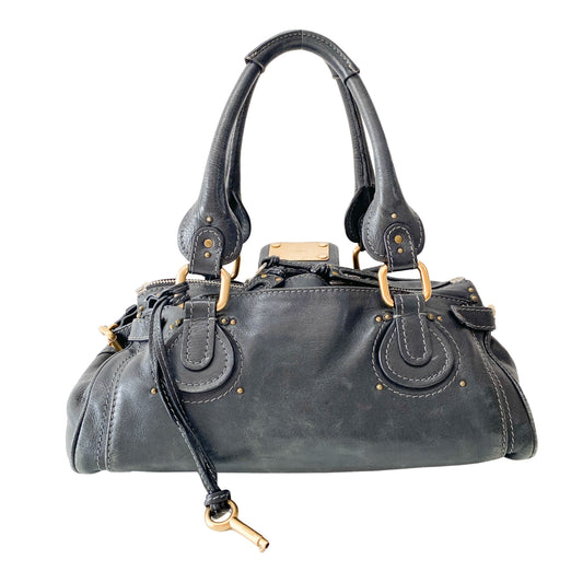 Paddington Black Leather Bag