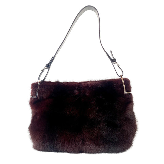 Red Mink Fur Shoulder Bag