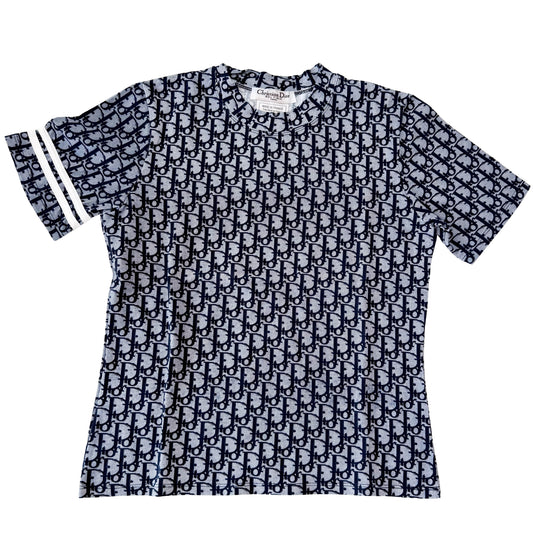 Oblique Size 12 Navy Cotton T-Shirt