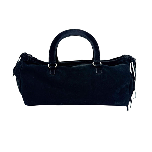 Black Suede Hand Bag