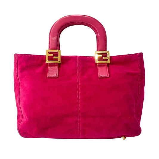 Pink Suede Handbag