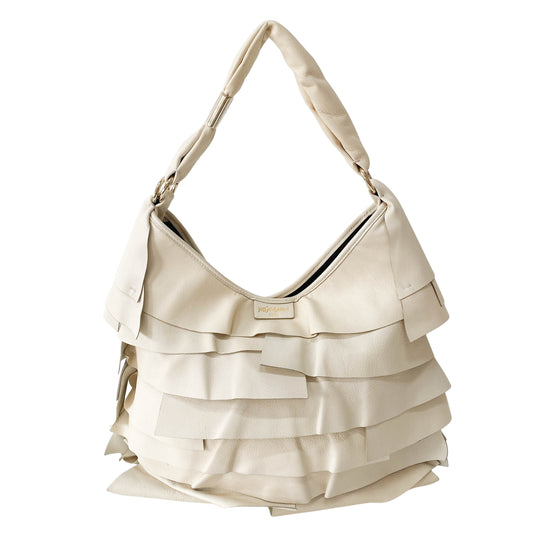 YSL Saint-Tropez Beige Leather Shoulder Bag