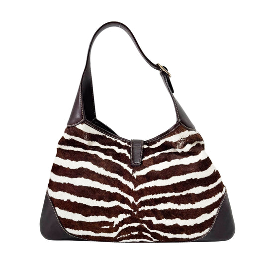 Animal Print Pony Hair Jackie Bag