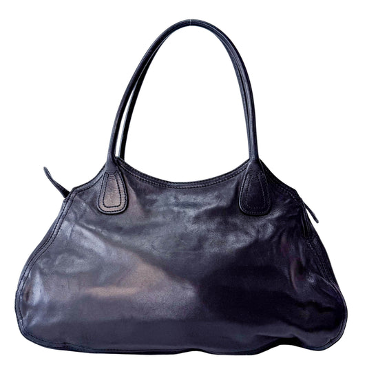 Black Leather Shoulder Bag