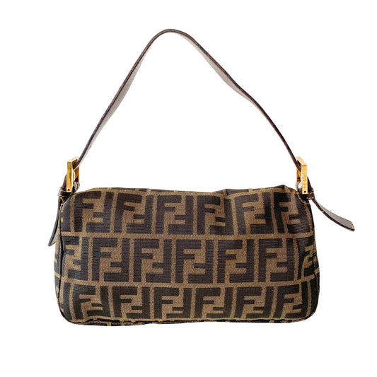 Zucca Baguette Brown Canvas Bag