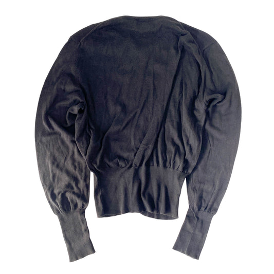 Orb Logo Size M Black Cotton Cardigan