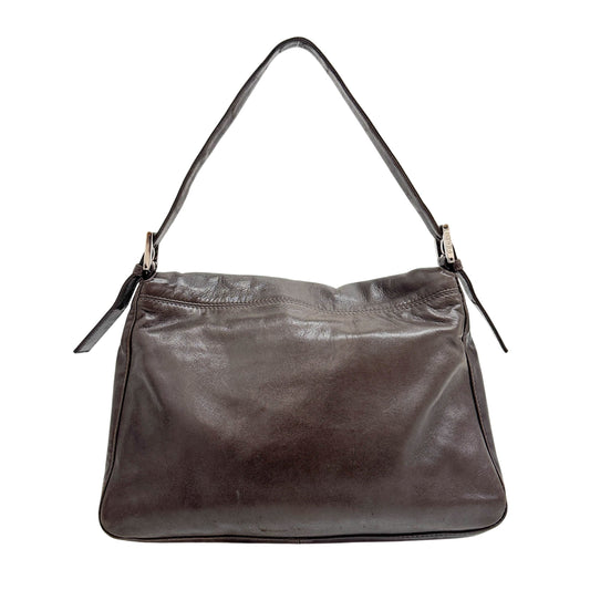 Mamma Baguette Brown Leather Shoulder Bag
