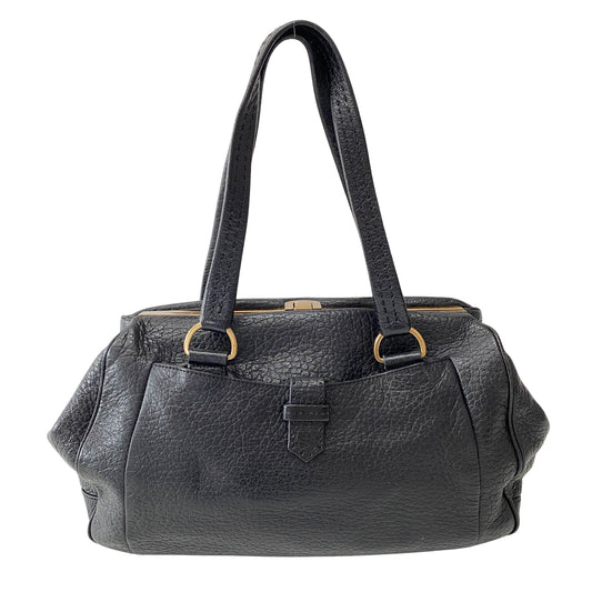 Black Leather Shoulder Bag