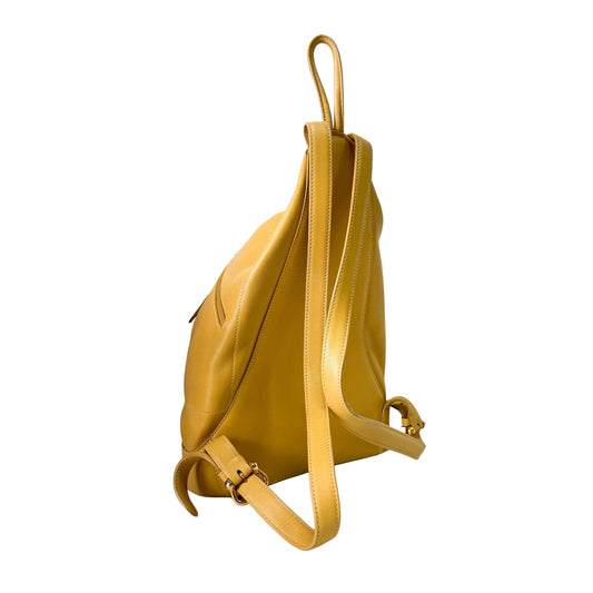 Anton Backpack  Yellow Leather Backpack