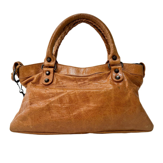 Le City Brown Leather Shoulder Bag