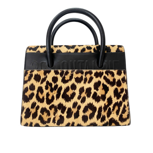 Montaigne Leopard Print Pony Hair Top Handle Bag