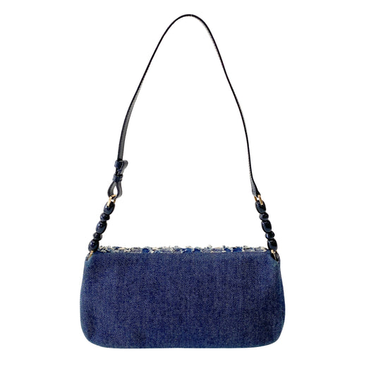 Malice Pearl Blue Denim Bag