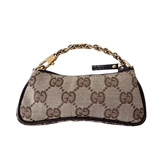 Horsebit Mini Yellow GG Canvas Pouch