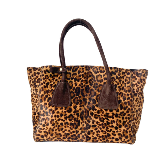 Cavallino Leopard Pony Hair Tote Bag