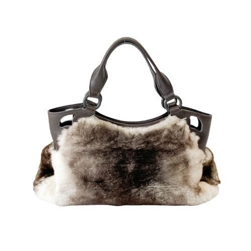 Marcello Brown Fur Shoulder Bag