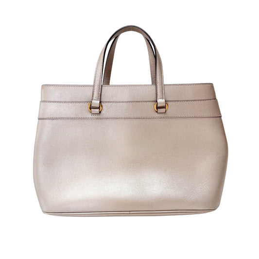 Horsebit Rosegold Leather Two Way Bag