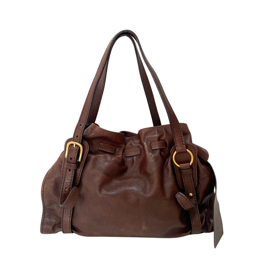 Brown Leather Shoulder Bag