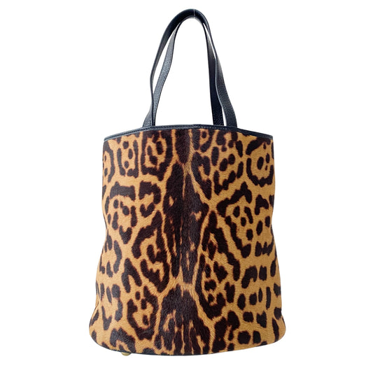 Brown Animal Print Pony Hair Bag