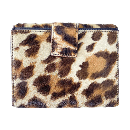Yellow Leopard Print Pony Hair Wallet