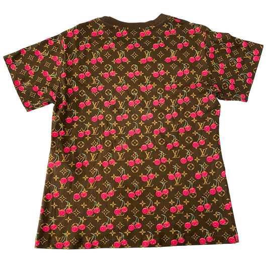 Cherry Monogram L Size Cotton T-Shirt