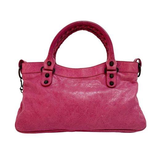 Mini City Pink Leather Two Way Bag
