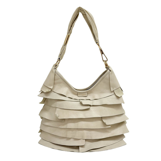 Saint Tropez Cream Leather Shoulder Bag