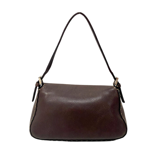 Selleria Baguette Brown Leather Shoulder Bag