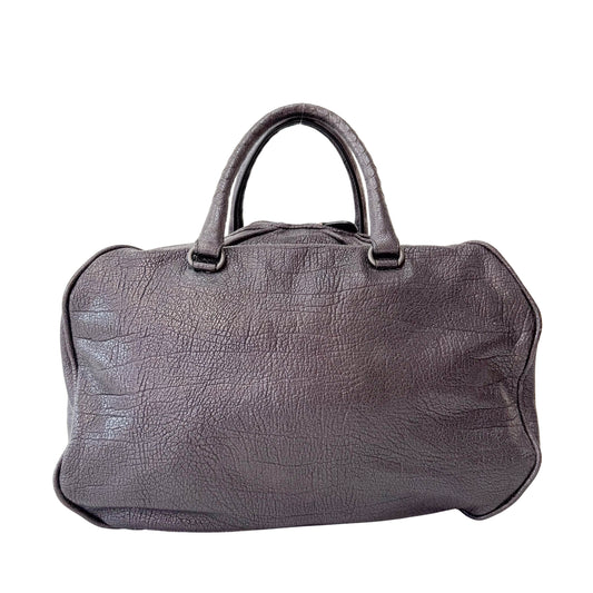 Black Leather Boston Bag