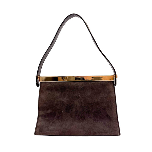 Small Brown Suede Shoulder Bag