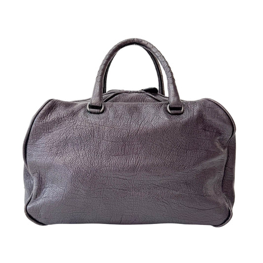 Black Leather Boston Bag