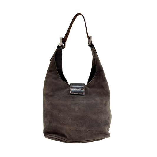 Brown Suede Shoulder Bag