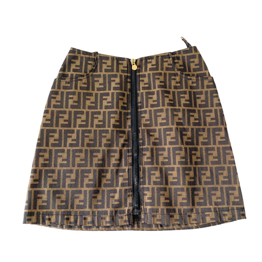 Vintage Brown Zucca Skirt SIZE 40