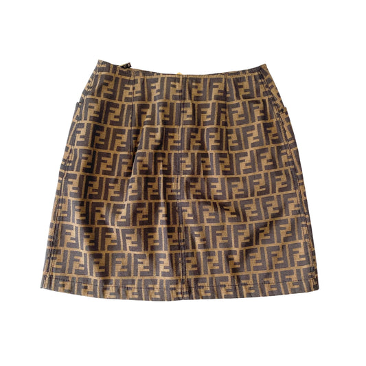 Vintage Brown Zucca Skirt SIZE 40