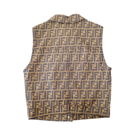 Vintage Brown Zucca Vest SIZE 42