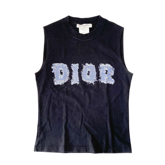 Vintage Black Tank Top Size 8