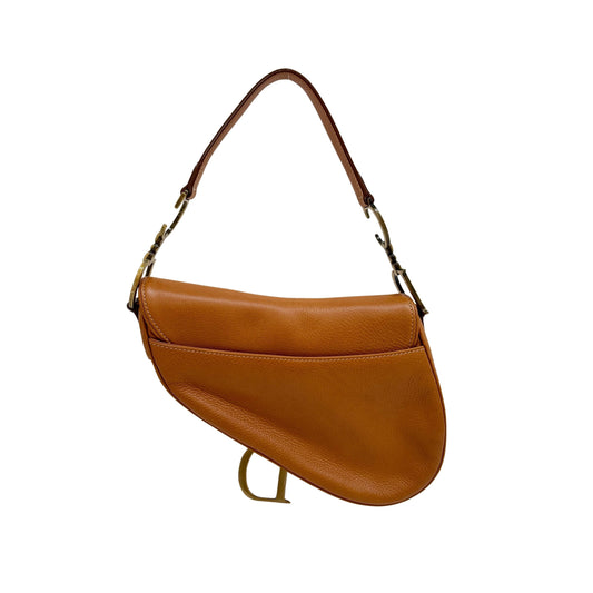 Saddle Brown Leather Shoulder Bag