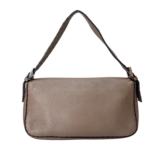 Baguette Seleria Greige Leather Bag