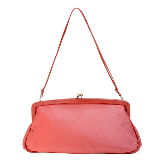 Pink Satin Shoulder Bag