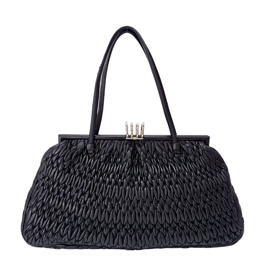 Matelasse Black Leather Bag