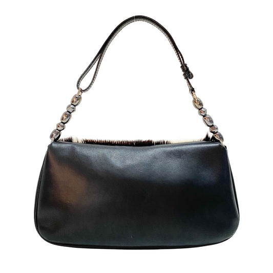 Limited Edition Malice Pearl Brown Pony Hair Shoulder Bag