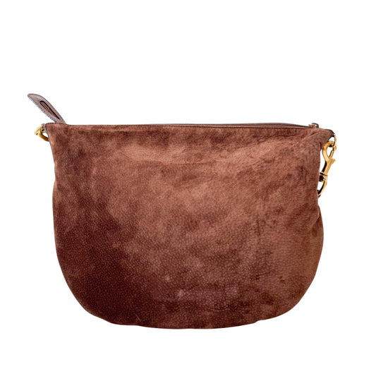 Brown Suede Shoulder Bag
