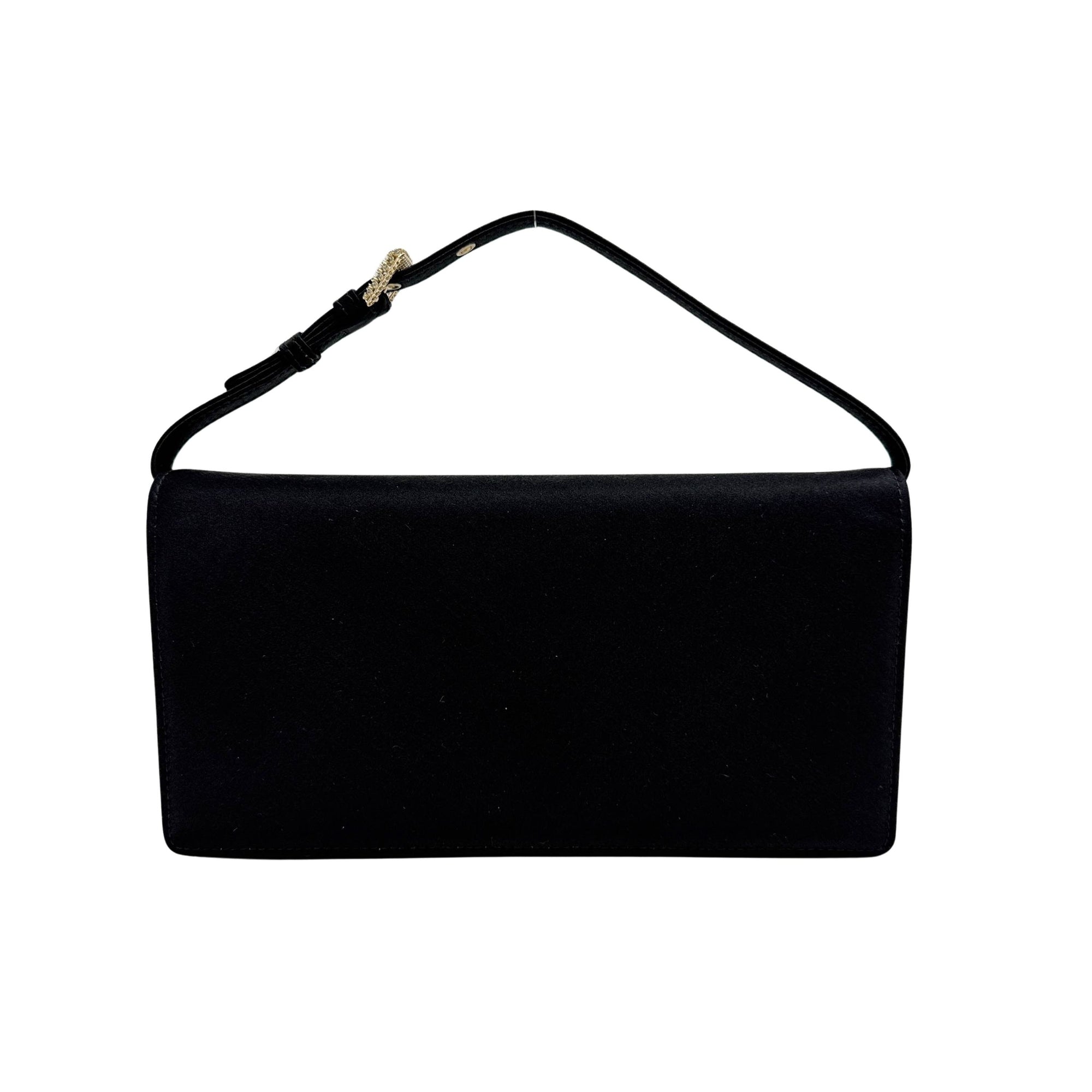 Black Satin Hand Bag