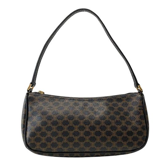 Macadam Triomphe Black Leather Shoulder Bag