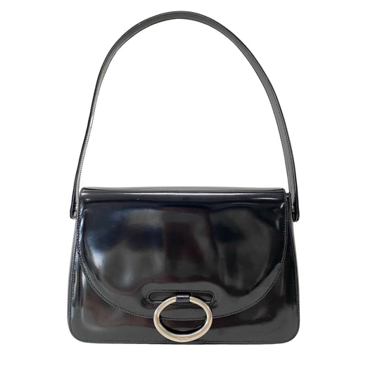 Black Patent Leather Shoulder Bag