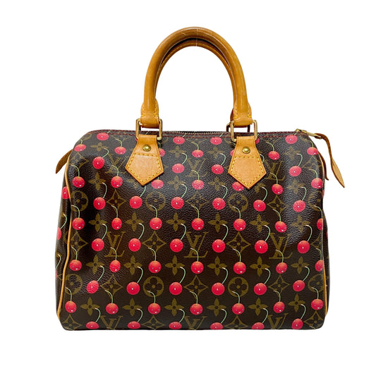 Louis Vuitton x Takashi Murakami Monogram Cherry Speedy 25 Handbag